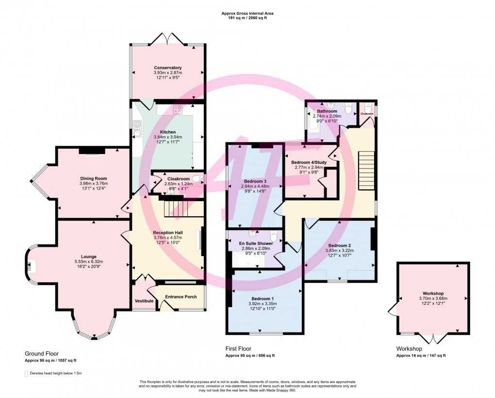 Floorplan for Roumania Drive, Craig Y Don Village, Llandudno