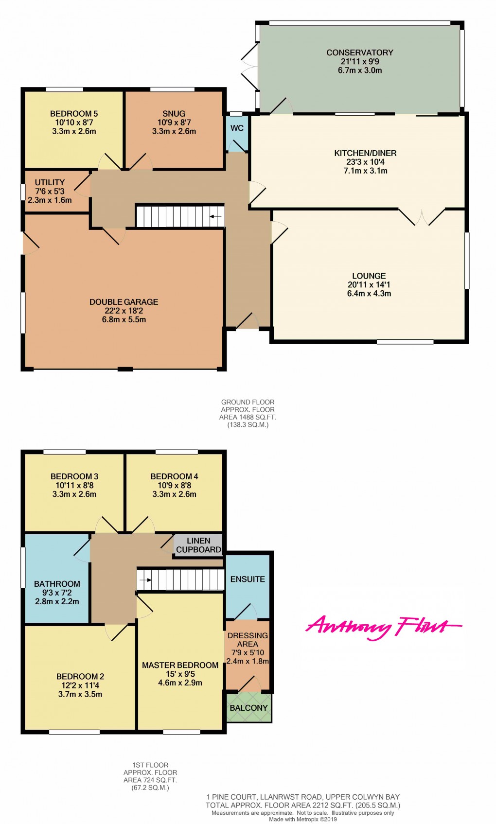 Floorplan for Upper Colwyn Bay