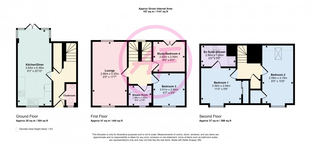 Floorplan for Llanrhos, Llandudno, Conwy