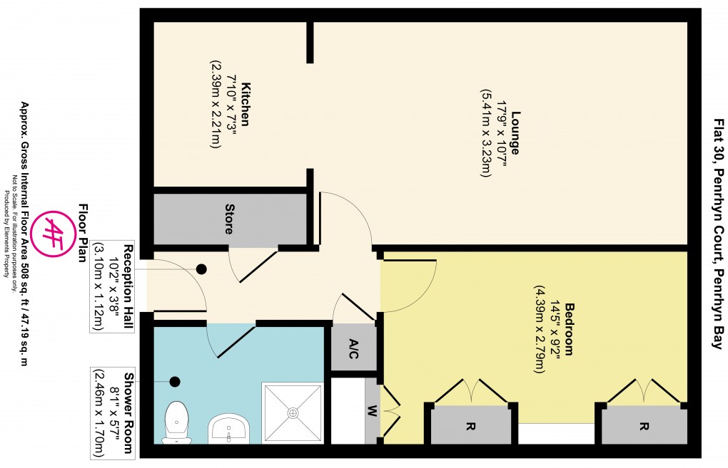 Floorplan for Penrhyn Bay, Llandudno, Conwy
