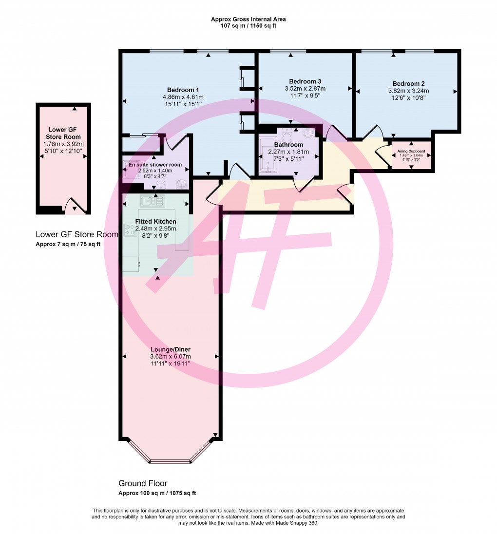 Floorplan for Craig Y Don, Llandudno, Conwy