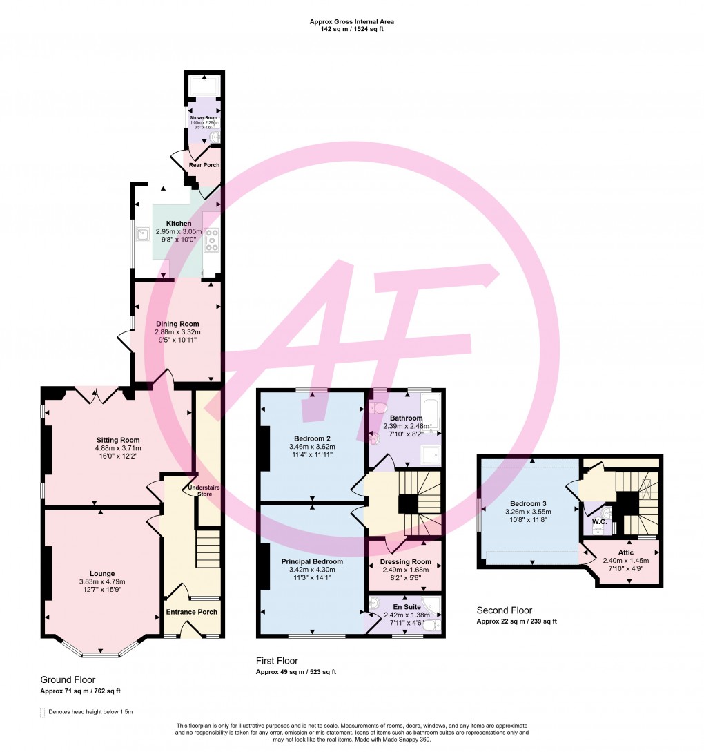 Floorplan for Bryniau Road, Llandudno, Conwy