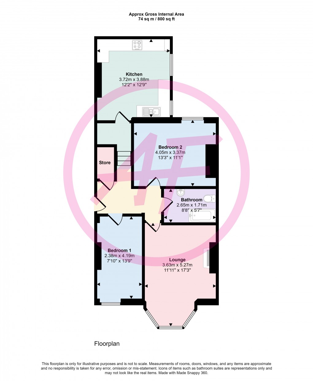 Floorplan for Chapel Street, Llandudno, Conwy