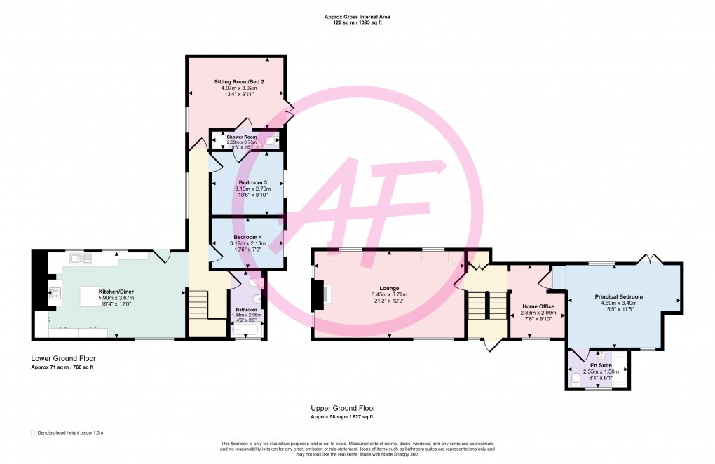 Floorplan for Llanrwst Road, Glan Conwy, Conwy
