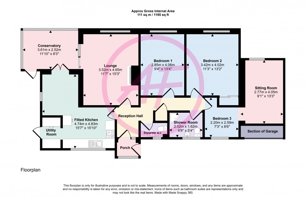 Floorplan for Glan Conwy, Colwyn Bay, Conwy