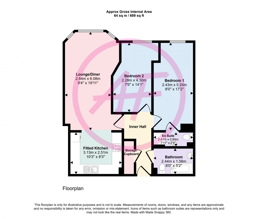 Floorplan for Craig Y Don Parade, Llandudno, Conwy