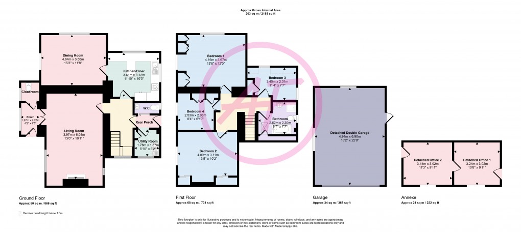 Floorplan for Eglwysbach, Conwy