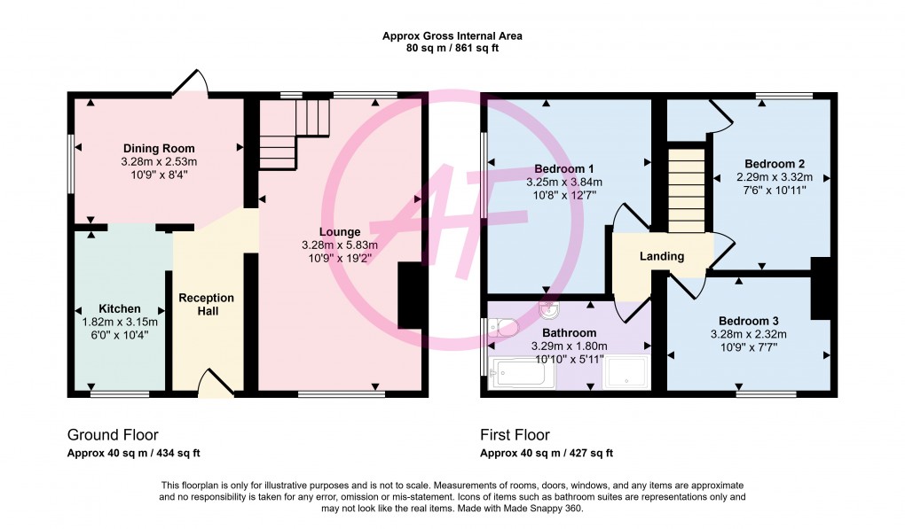 Floorplan for New Street, Gyffin, Conwy