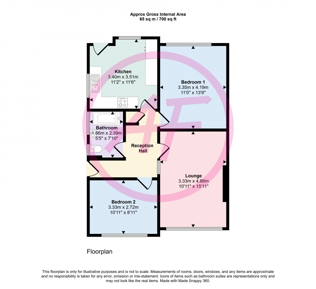 Floorplan for Llwyn Estyn, Deganwy, Conwy