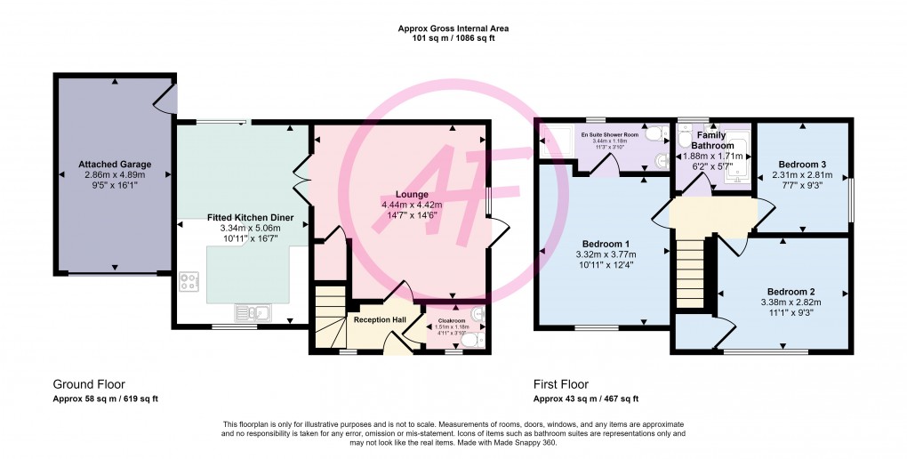 Floorplan for Cynfran Road, Llysfaen, Conwy