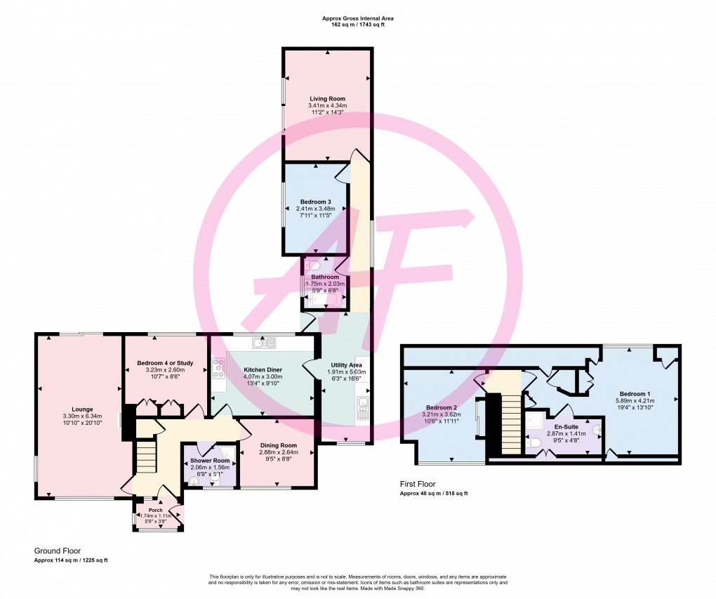 Floorplan for Bryn Seiriol, Llandudno, Conwy