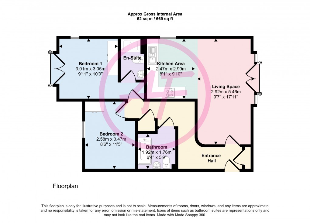Floorplan for Mostyn Broadway, Craig Y Don, Llandudno, Conwy