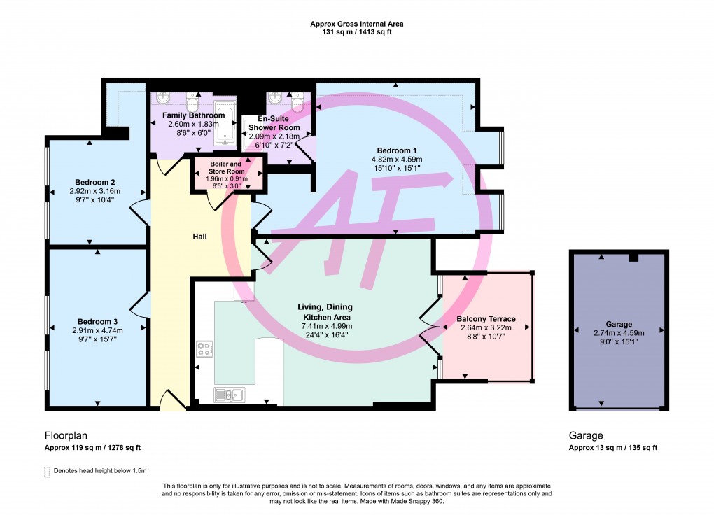 Floorplan for Craig Y Don Parade, Llandudno, Conwy