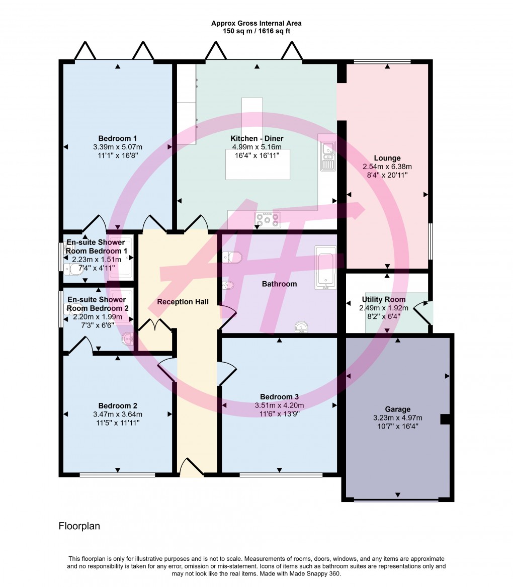 Floorplan for Arfryn, Llandudno, Conwy