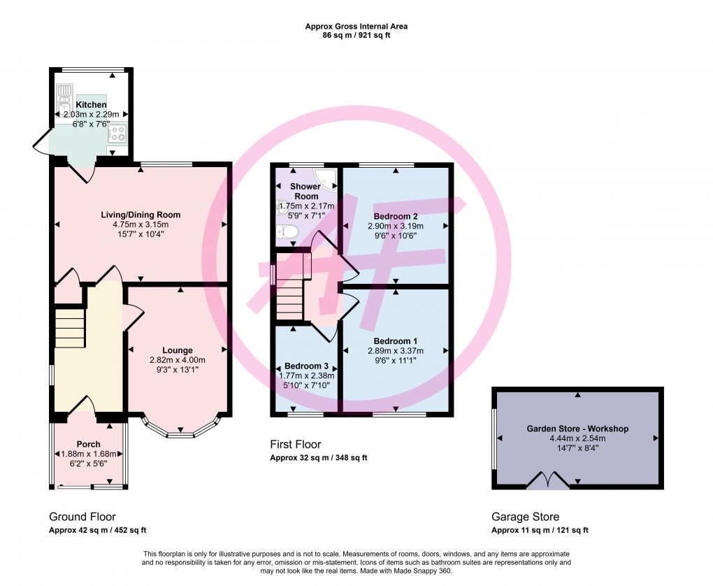 Floorplan for Llandudno Junction, Conwy