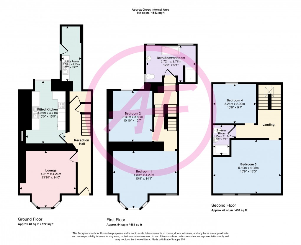 Floorplan for Tudno Street, Llandudno, Conwy