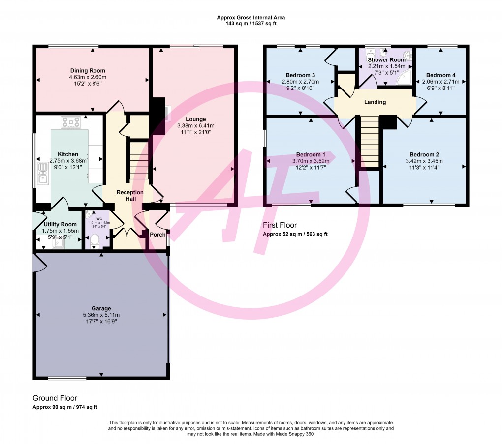 Floorplan for Craig Y Don, Llandudno, Conwy