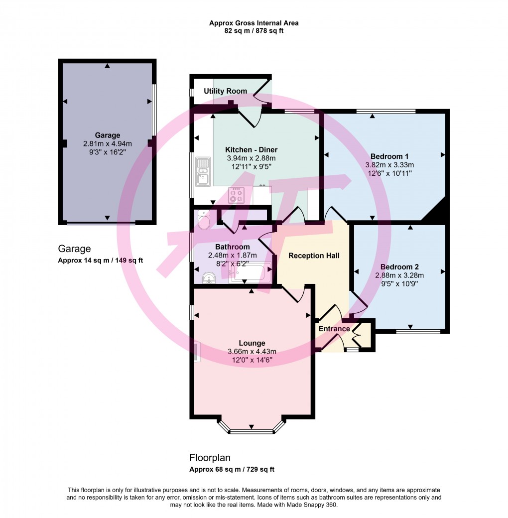 Floorplan for Llanrhos, Llandudno, Conwy